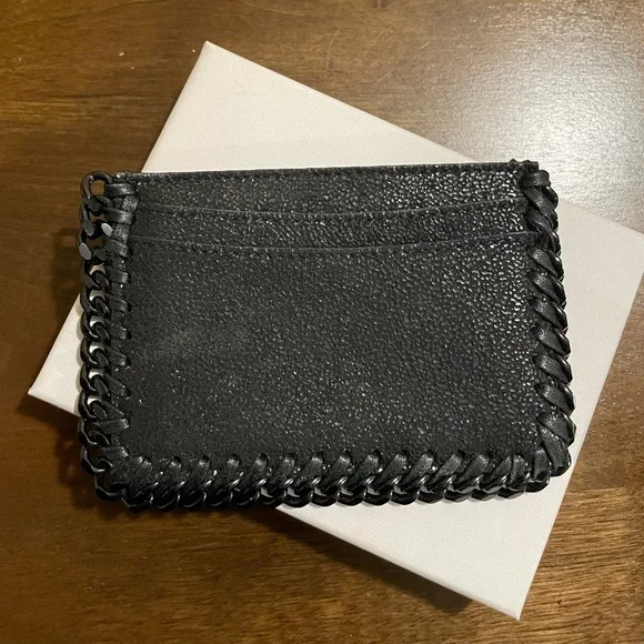 【関税&送料込】Stella Mccartney Falabella Card Case Women Black Falabella zipper Cardholder | Stella McCartney US